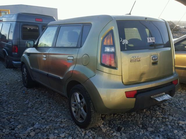 KNDJT2A23A7088218 - 2010 KIA SOUL + GREEN photo 3