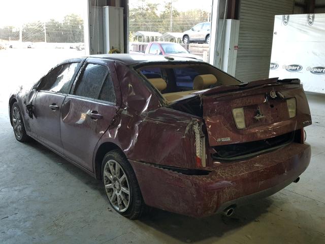 1G6DC67A150225192 - 2005 CADILLAC STS RED photo 3