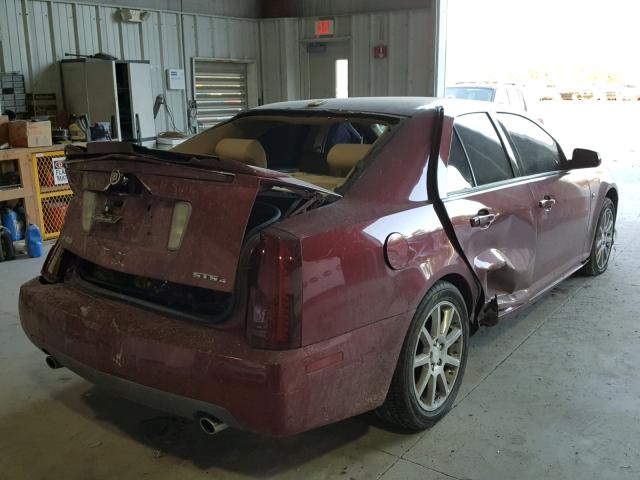 1G6DC67A150225192 - 2005 CADILLAC STS RED photo 4