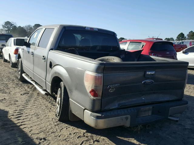 1FTEW1C87AKC19782 - 2010 FORD F150 SUPER GRAY photo 3