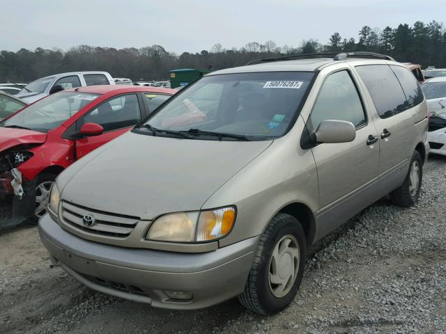 4T3ZF13C91U345882 - 2001 TOYOTA SIENNA GOLD photo 2