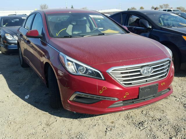 5NPE24AF2FH257490 - 2015 HYUNDAI SONATA SE BURGUNDY photo 1