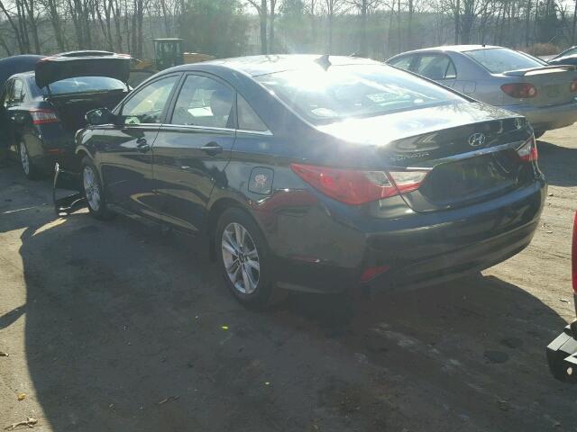 5NPEB4AC9EH846038 - 2014 HYUNDAI SONATA GLS BLUE photo 3