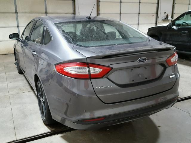 3FA6P0HDXER328682 - 2014 FORD FUSION SE BLUE photo 3