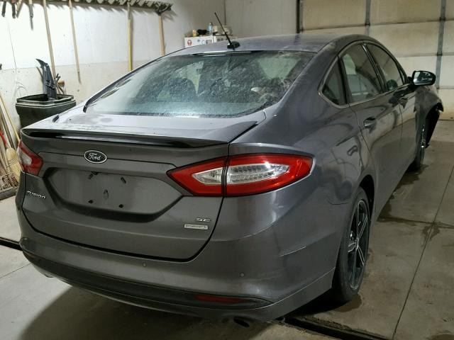 3FA6P0HDXER328682 - 2014 FORD FUSION SE BLUE photo 4