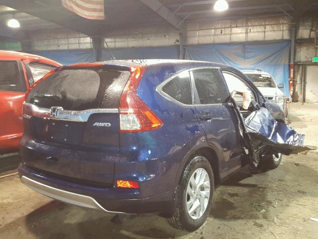 5J6RM4H55GL080627 - 2016 HONDA CR-V EX BLUE photo 4