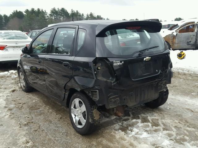 KL1TD6DE9AB127384 - 2010 CHEVROLET AVEO LS BLACK photo 3