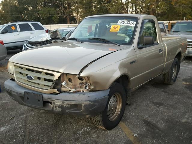 1FTYR10D92PB40477 - 2002 FORD RANGER GOLD photo 2