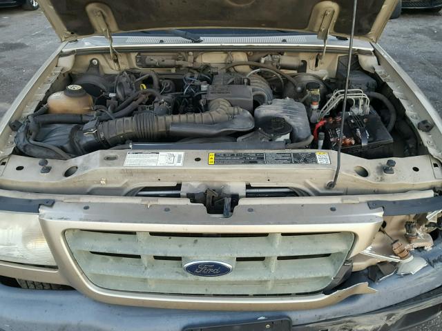 1FTYR10D92PB40477 - 2002 FORD RANGER GOLD photo 7