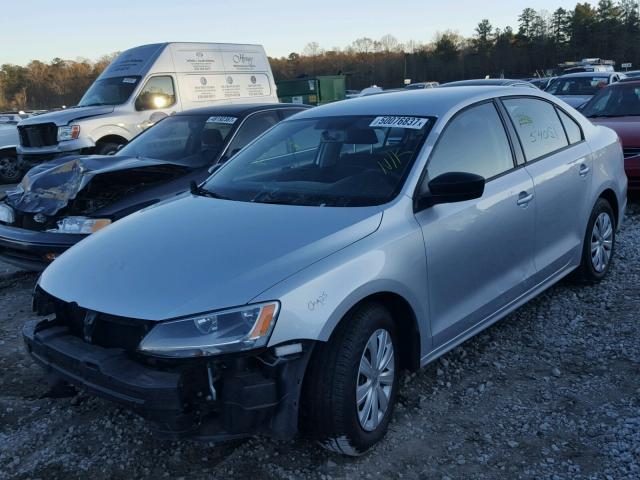 3VW2K7AJXEM327655 - 2014 VOLKSWAGEN JETTA BASE SILVER photo 2