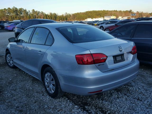 3VW2K7AJXEM327655 - 2014 VOLKSWAGEN JETTA BASE SILVER photo 3