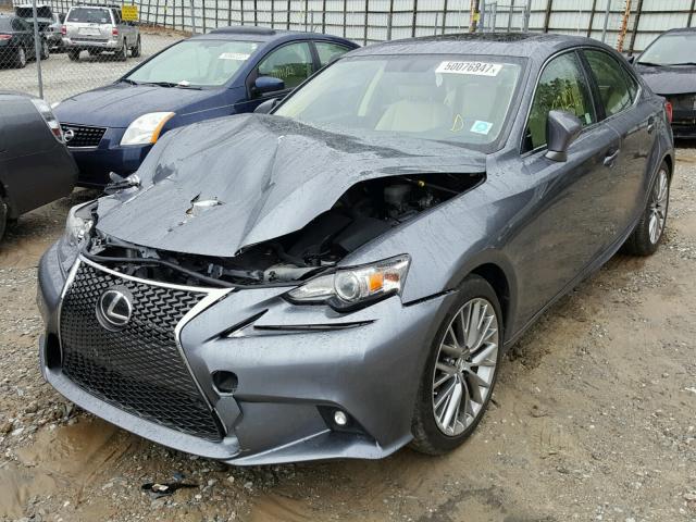 JTHBF1D27E5012535 - 2014 LEXUS IS 250 GRAY photo 2