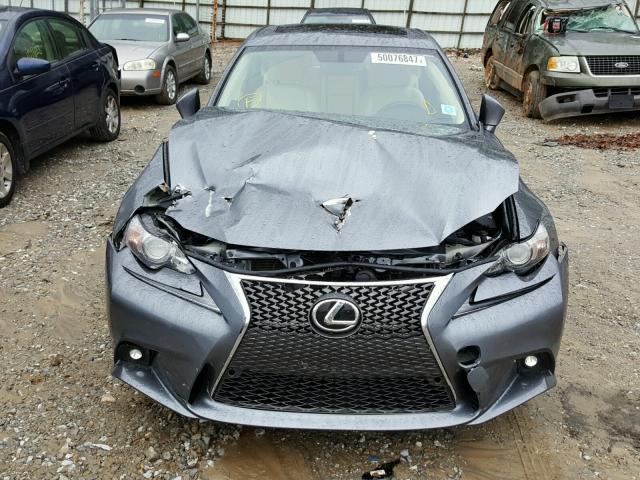 JTHBF1D27E5012535 - 2014 LEXUS IS 250 GRAY photo 9