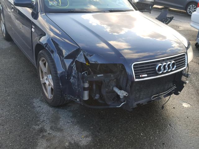 WAUVC68E84A151214 - 2004 AUDI A4 1.8T AV BLUE photo 9