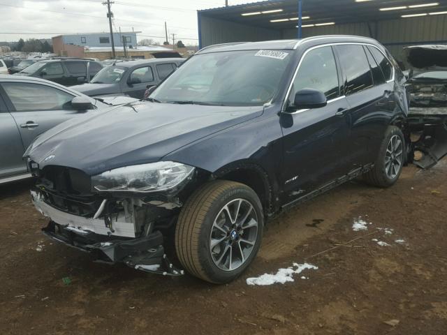 5UXKR0C5XH0V68112 - 2017 BMW X5 XDRIVE3 BLUE photo 2