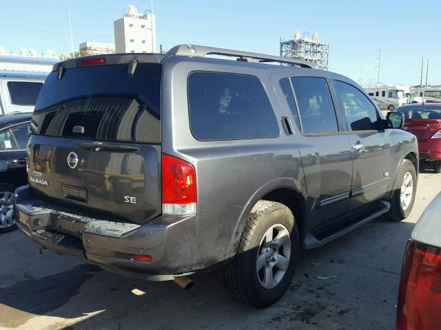 5N1AA08D28N614356 - 2008 NISSAN ARMADA SE GRAY photo 4