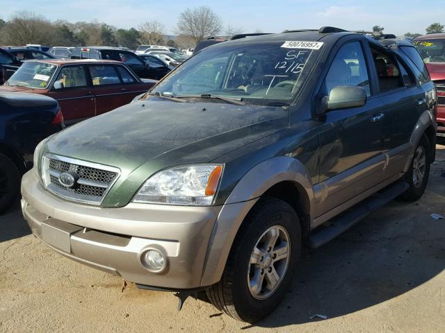 KNDJD733065595077 - 2006 KIA SORENTO EX GREEN photo 2