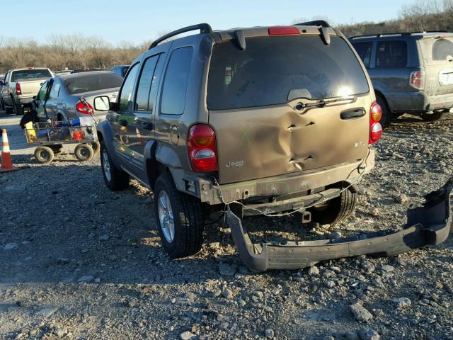 1J4GL48K12W122556 - 2002 JEEP LIBERTY SP BROWN photo 3