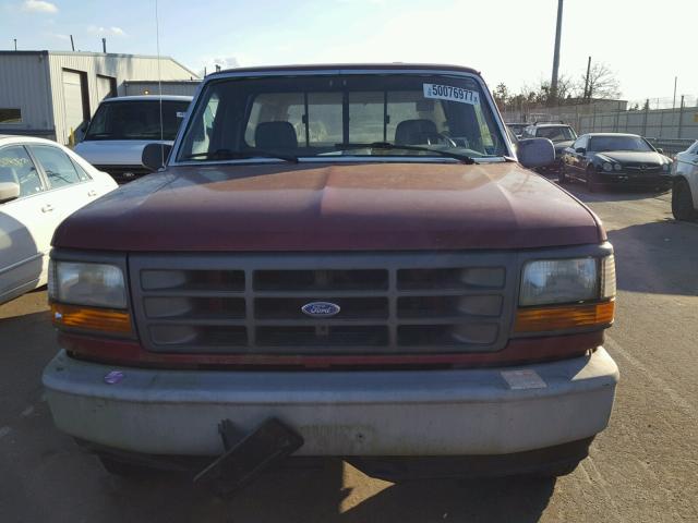 1FTDF15YXRNA25119 - 1994 FORD F150 RED photo 9