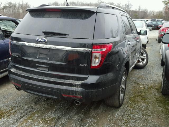 1FM5K8F81FGA78164 - 2015 FORD EXPLORER L BLACK photo 4