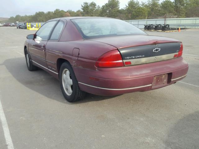 2G1WW12M5T9273808 - 1996 CHEVROLET MONTE CARL MAROON photo 3