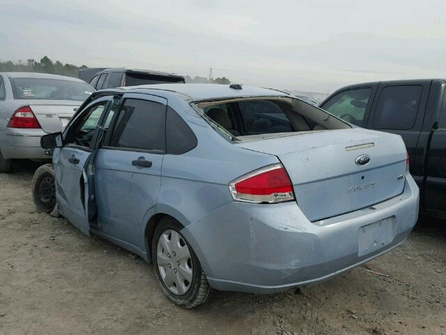 1FAHP34N08W132535 - 2008 FORD FOCUS S/SE BLUE photo 3