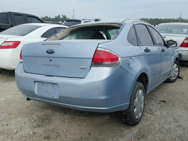 1FAHP34N08W132535 - 2008 FORD FOCUS S/SE BLUE photo 4