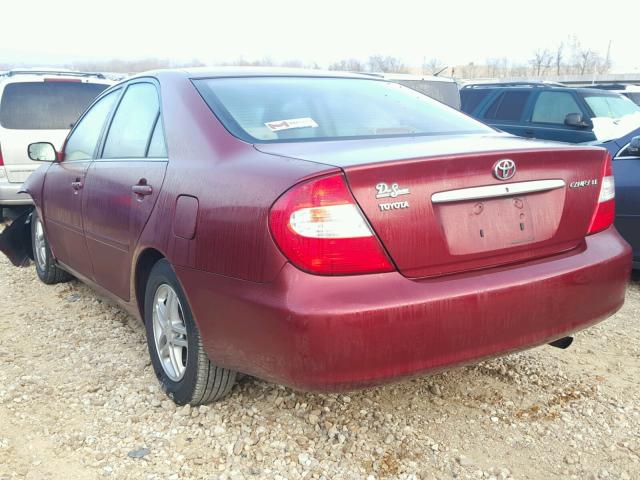 4T1BE32K23U188524 - 2003 TOYOTA CAMRY LE RED photo 3