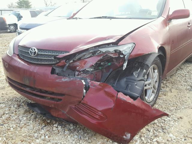 4T1BE32K23U188524 - 2003 TOYOTA CAMRY LE RED photo 9