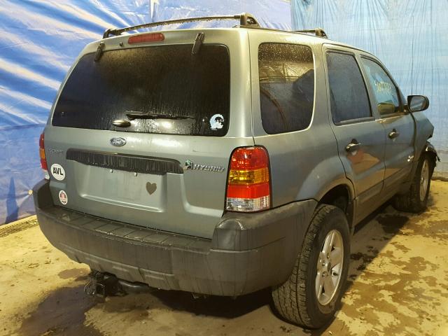 1FMCU95H45KC82350 - 2005 FORD ESCAPE HEV TEAL photo 4