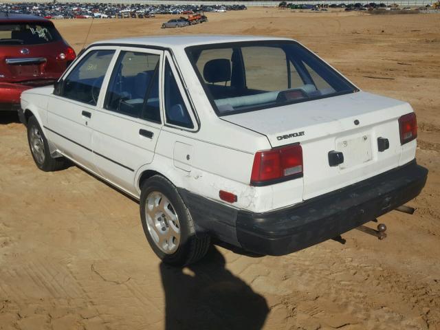 1Y1SK514XHZ095381 - 1987 CHEVROLET NOVA WHITE photo 3