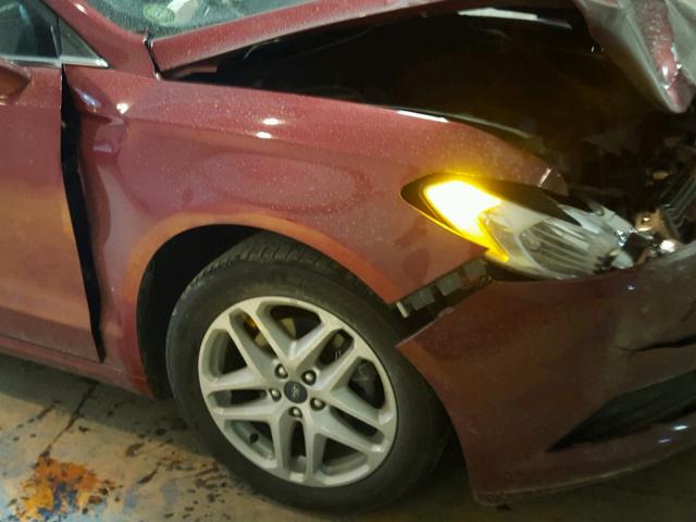 3FA6P0HD9ER148285 - 2014 FORD FUSION SE RED photo 9