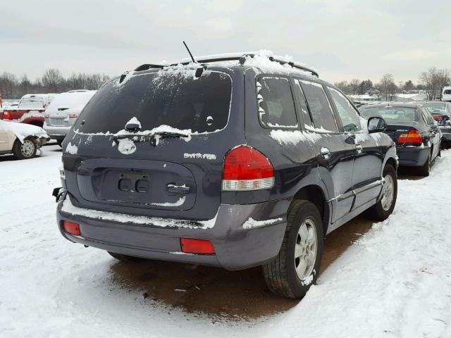 KM8SC13D56U101777 - 2006 HYUNDAI SANTA FE G BLUE photo 4