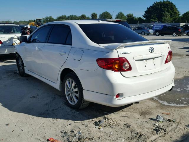 2T1BU4EE1AC461241 - 2010 TOYOTA COROLLA BA WHITE photo 3