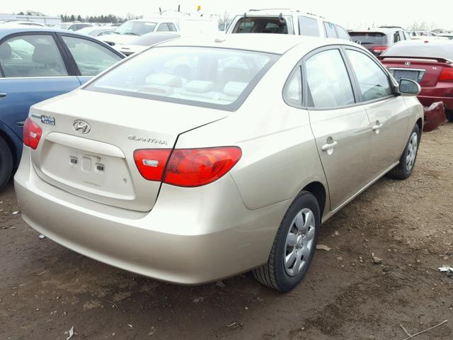 KMHDU46D89U641177 - 2009 HYUNDAI ELANTRA GL BEIGE photo 4