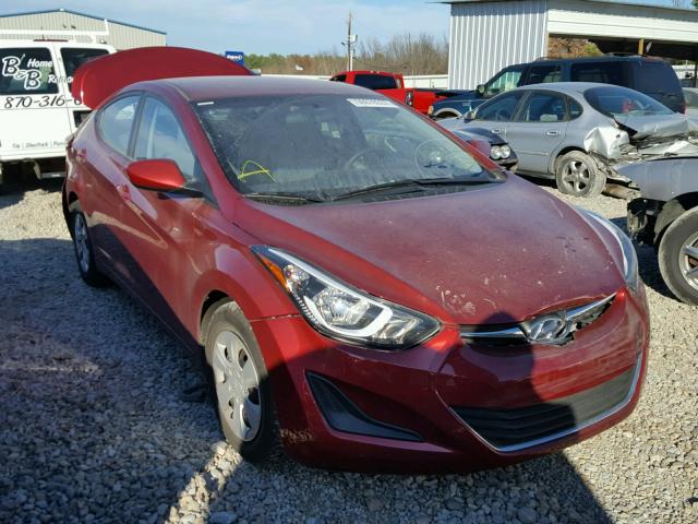 5NPDH4AE9GH737335 - 2016 HYUNDAI ELANTRA SE RED photo 1