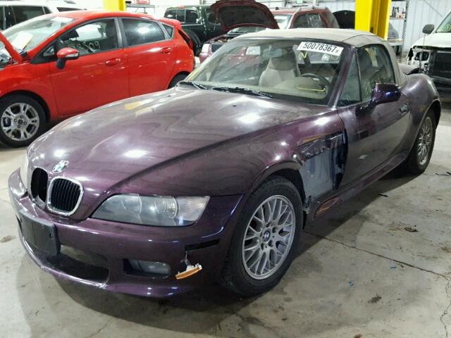 WBACN33491LM00943 - 2001 BMW Z3 2.5 PURPLE photo 2