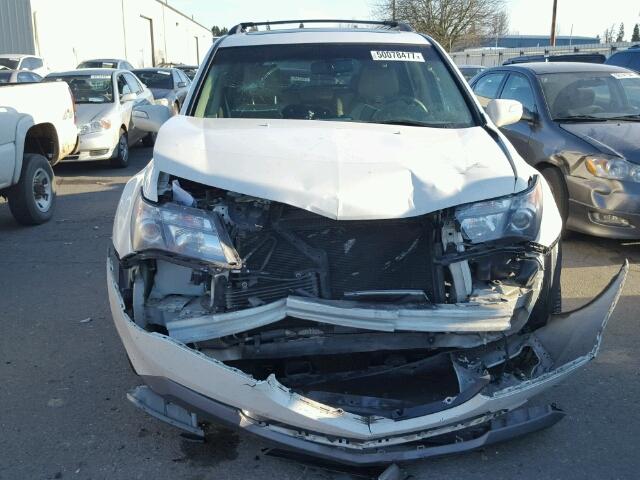 2HNYD28468H511059 - 2008 ACURA MDX TECHNO WHITE photo 9