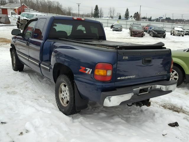 1GCEK19T8XZ170812 - 1999 CHEVROLET SILVERADO BLUE photo 3