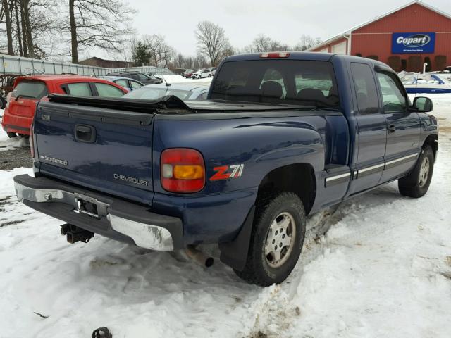 1GCEK19T8XZ170812 - 1999 CHEVROLET SILVERADO BLUE photo 4