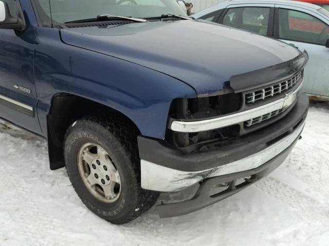 1GCEK19T8XZ170812 - 1999 CHEVROLET SILVERADO BLUE photo 9