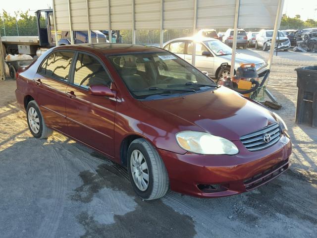 2T1BR32E04C203300 - 2004 TOYOTA COROLLA CE RED photo 1