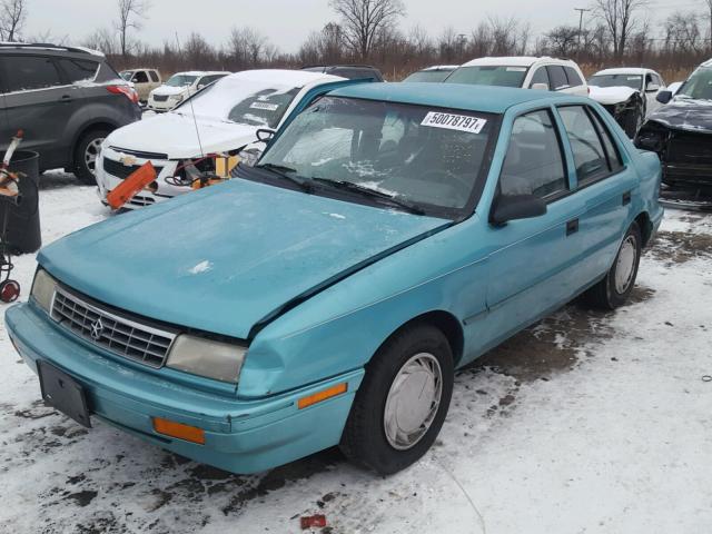 1P3XP28K9PN667061 - 1993 PLYMOUTH SUNDANCE BLUE photo 2