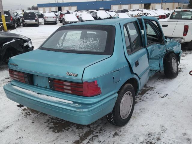 1P3XP28K9PN667061 - 1993 PLYMOUTH SUNDANCE BLUE photo 4