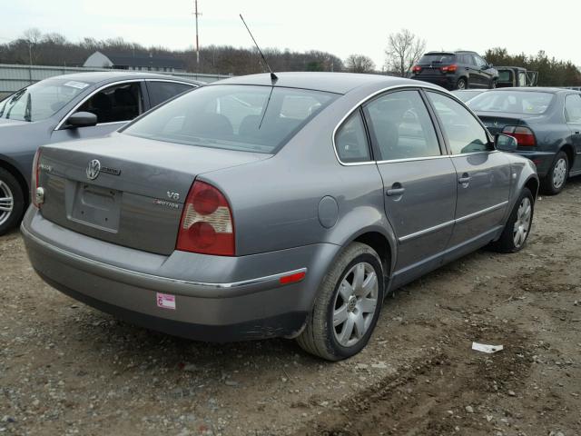 WVWTH63B52P172590 - 2002 VOLKSWAGEN PASSAT GLX GRAY photo 4