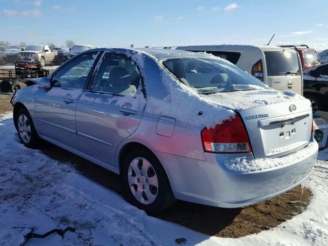 KNAFE122975419247 - 2007 KIA SPECTRA EX BLUE photo 3