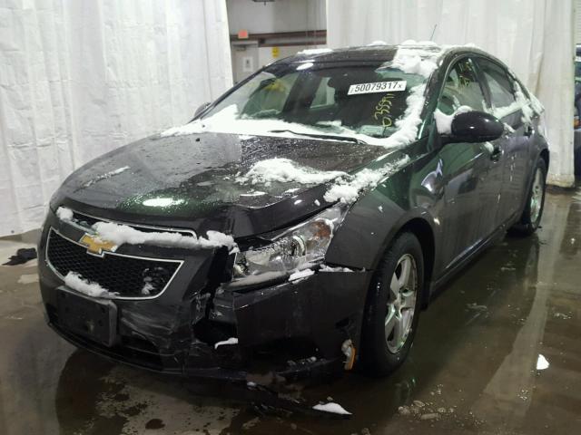 1G1PC5SB7E7322627 - 2014 CHEVROLET CRUZE LT BLACK photo 2