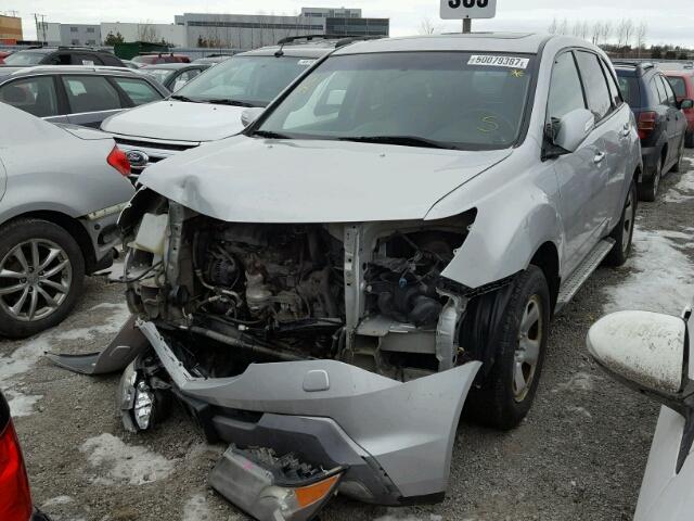 2HNYD28889H003079 - 2009 ACURA MDX SPORT SILVER photo 2