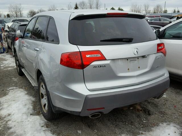 2HNYD28889H003079 - 2009 ACURA MDX SPORT SILVER photo 3