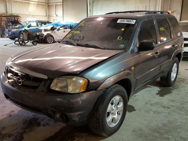 4F2YZ04184KM33314 - 2004 MAZDA TRIBUTE LX GRAY photo 2